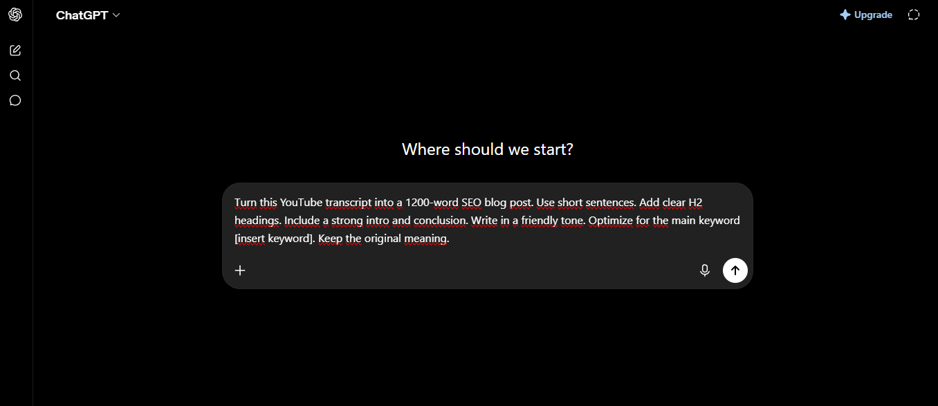 ChatGPT Prompts to Turn YouTube Videos into Blogs in 2026