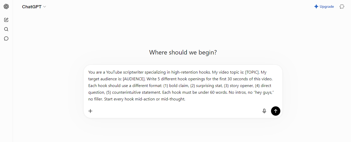 YouTube Script AI Prompts for Highest Audience Retention in 2026