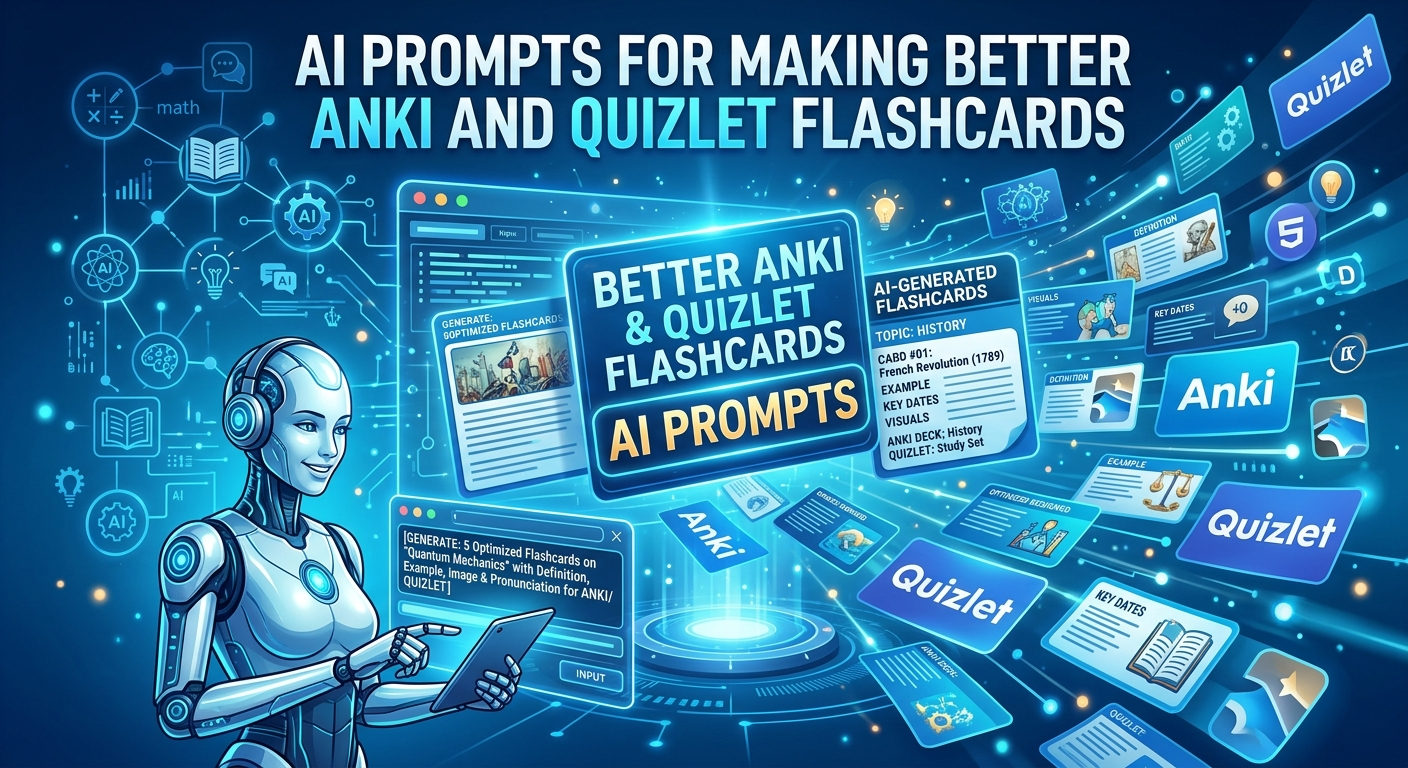 AI Prompts for Making Better Anki and Quizlet Flashcards