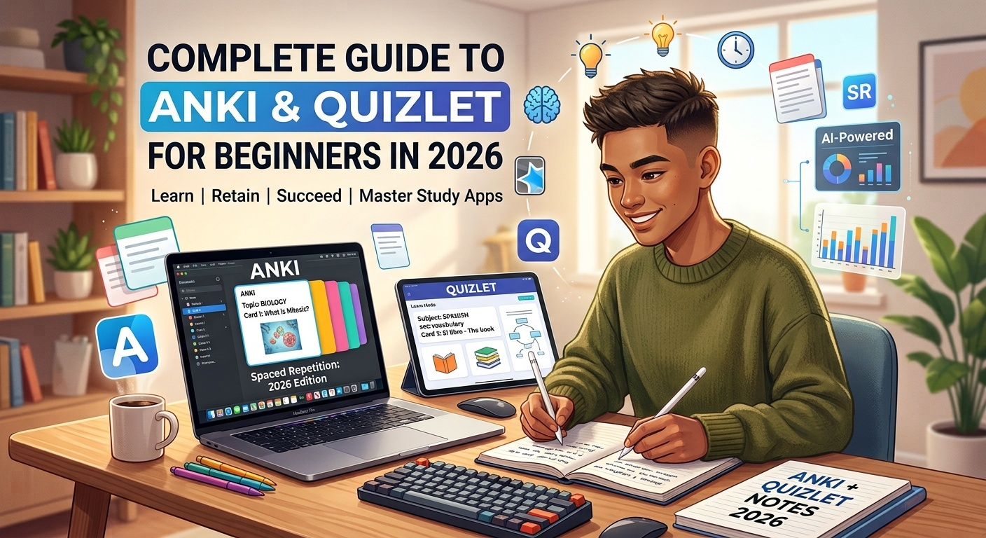 Complete Guide to Anki and Quizlet for Beginners in 2026