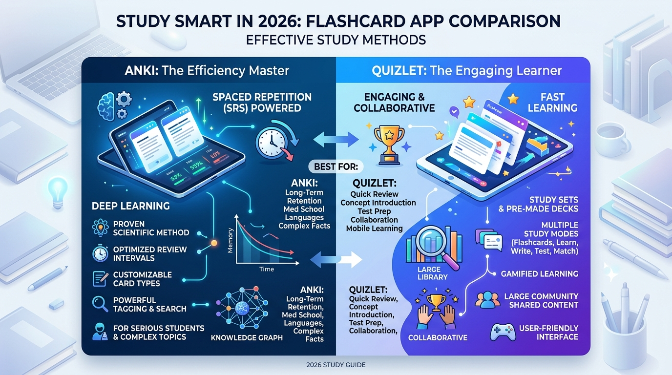Is Anki or Quizlet Better for Effective Studying in 2026